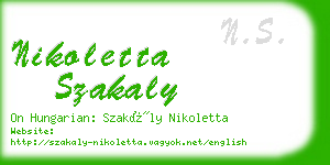 nikoletta szakaly business card